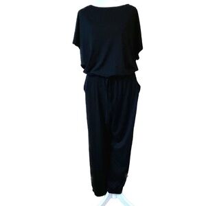 PRETTYGARDEN Black Jumpsuit Romper with Side Pockets Size 2X